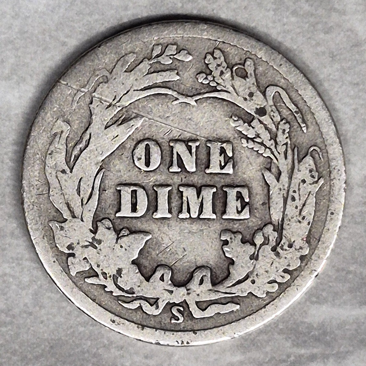 1912-S Barber Dime 10C San Francisco Mint 90% Silver Liberty Head Good