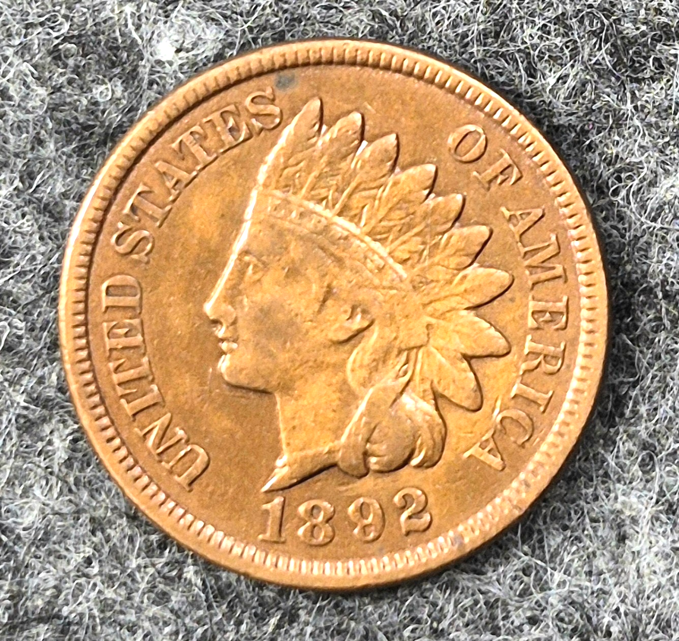 Lot (3) 1892 Indian Head Cents Different Tones Matching XF Features Coins Shown