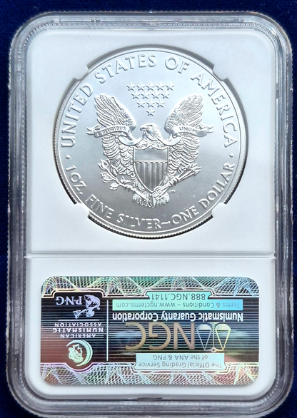 2013(W) USA EAGLE $1 SILVER STRUCK AT WEST POINT MINT EARLY RELEASES NGC MS 69