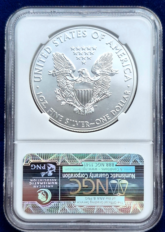 2013(W) USA EAGLE $1 SILVER STRUCK AT WEST POINT MINT EARLY RELEASES NGC MS 69