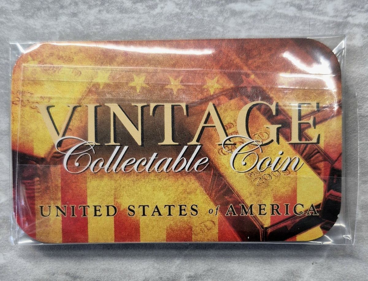 1943-D Lincoln Steel Wheat Cent 24K Gold Plated WWII Penny Capsule & COA Card