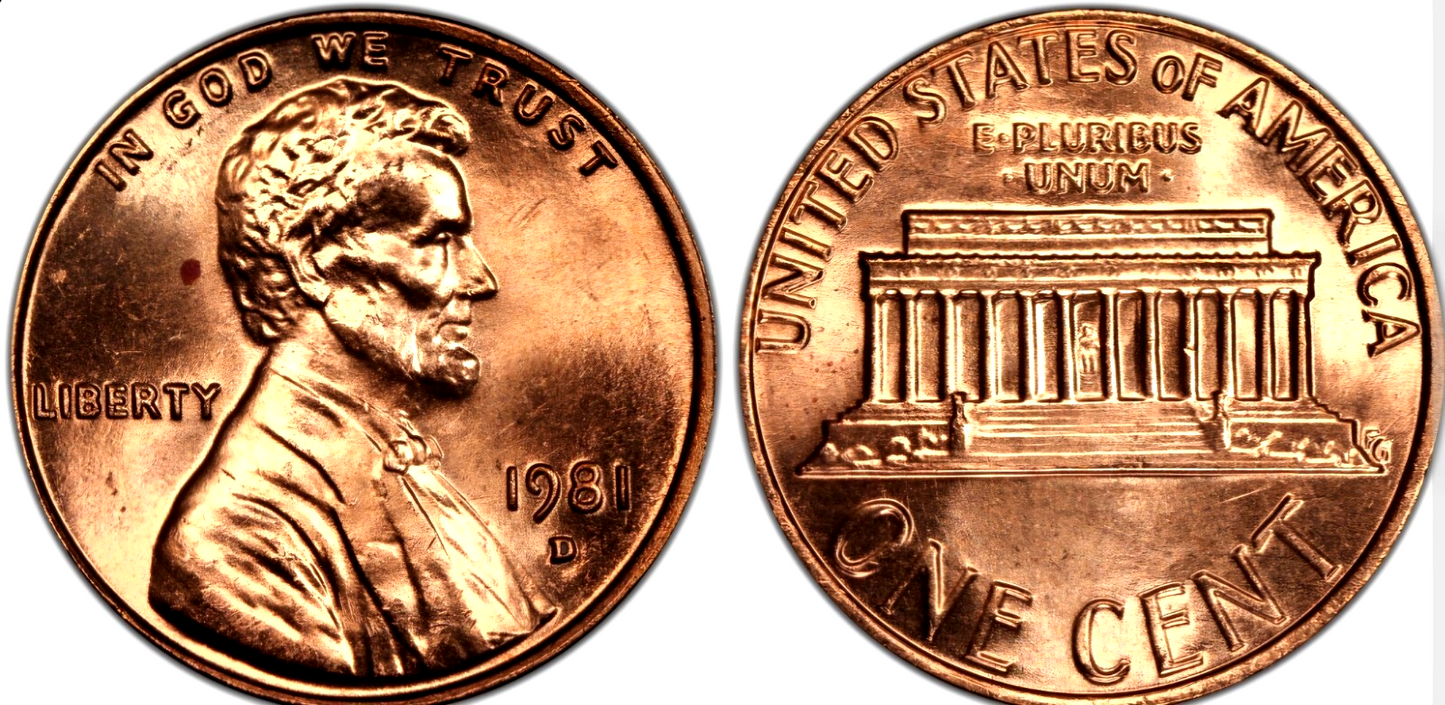 1981 Denver Memorial 🔥From OBW Bank Roll🔥BU Brilliant Uncirculated 1C