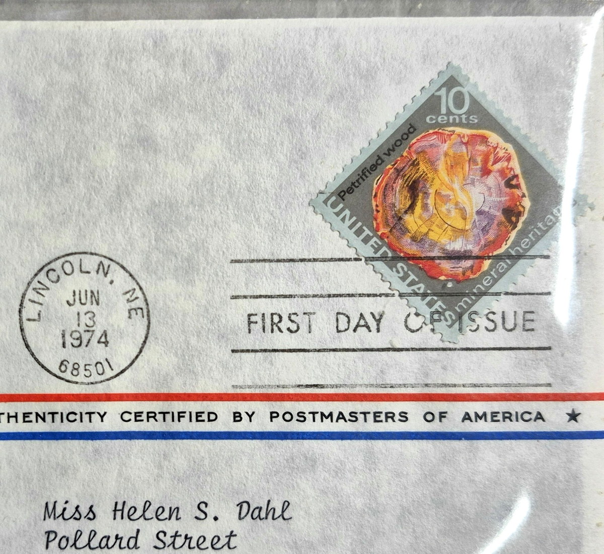 1974 Postmasters of America Mineral Heritage Sterling Silver Proof Medal FDC Set
