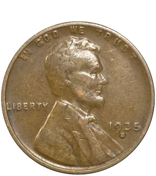 🔥 1935 S Lincoln Wheat Cent Good - Very Good (G-VG) Condition Copper Penny 1c