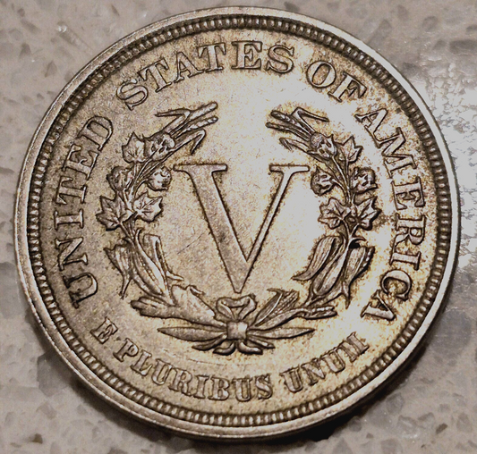 1883 V Nickel NO CENT First Yr of Issue MS+ Features Very Rare Rev Die Crack