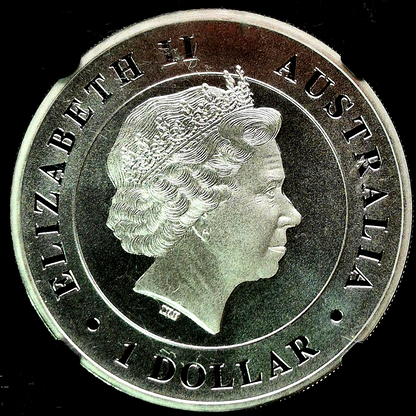 2015-P MS69 1oz .999 SILVER AUSTRALIA *FUNNEL-WEB SPIDER* NGC WEB LABEL $1
