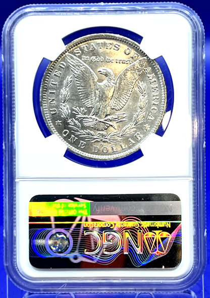 1884 O Morgan Silver Dollar NGC MS-61 Blast White Sharp Strike 90% Coin