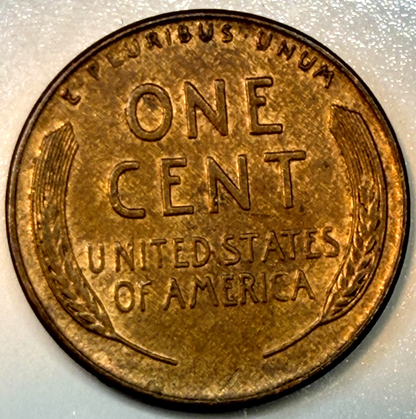 1938 Lincoln Wheat Cent WOODY Alloy Mix ERROR AU/BU COIN RED BROWN