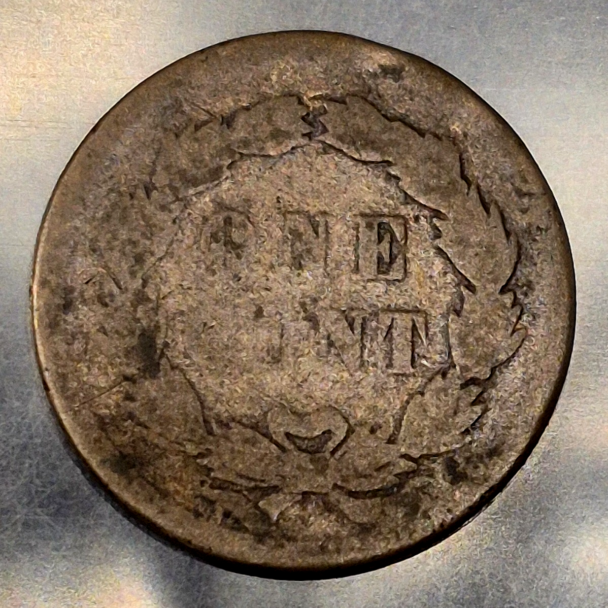 1859 Indian Head Cent Penny 1C G Good Copper-Nickel Laurel Wreath 1st Year Coin