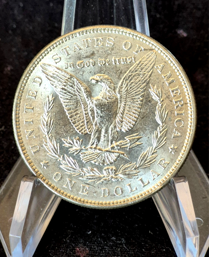1887-P Morgan 90% Silver Dollar BU Gem, Rev Die Crack, Vam Hunters, Rare Vam 3-A