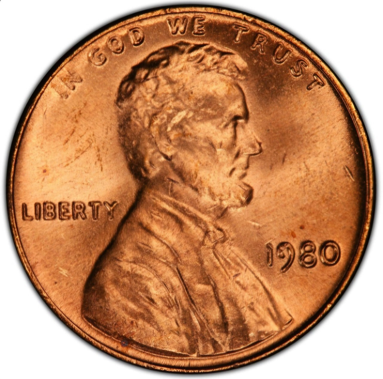 1980 P Lincoln Memorial BU Brilliant Uncirculated 1C From 🔥OBW Bank Roll🔥