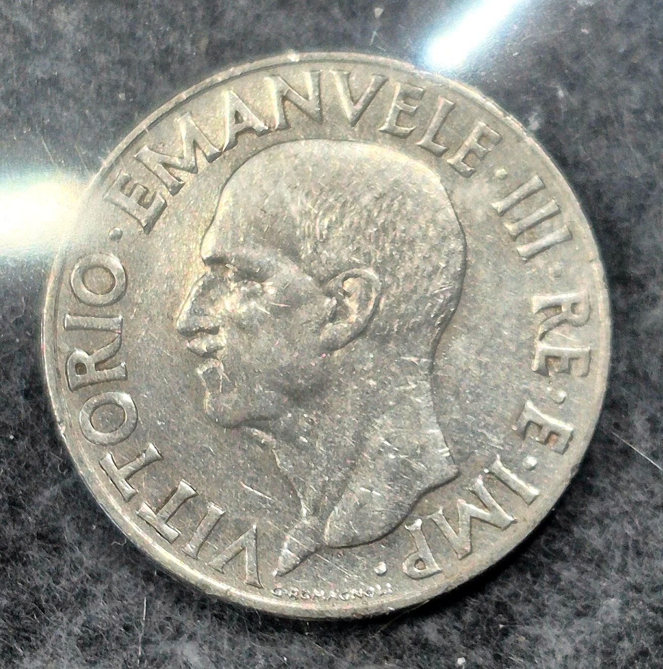 IL Duce: Italy At War 1 1940 1 Lira Coin In Sleeve With Mussolini Story Card