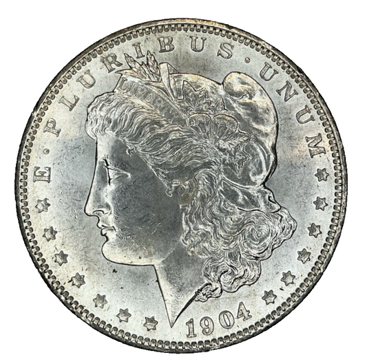 1904 O Morgan 90% Silver Dollar Brilliant Uncirculated BU Bright Sharp Coin