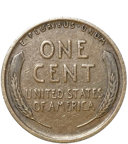 1909 P Lincoln Wheat Cent Fine-Very Fine (F-VF) Condition 1st Year Coin