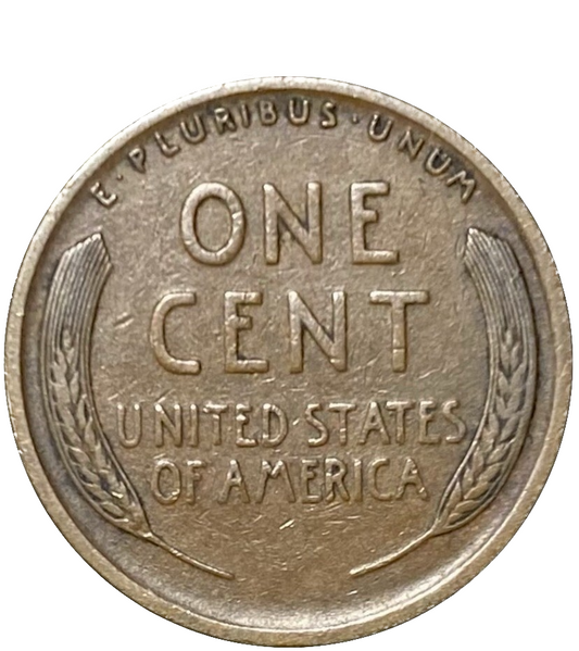 1909 P Lincoln Wheat Cent Fine-Very Fine (F-VF) Condition 1st Year Coin