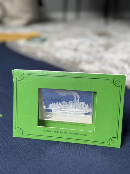33.33 ozt .999 Fine Silver The Currier & Ives Silver Ingots 1038.G Franklin Mint