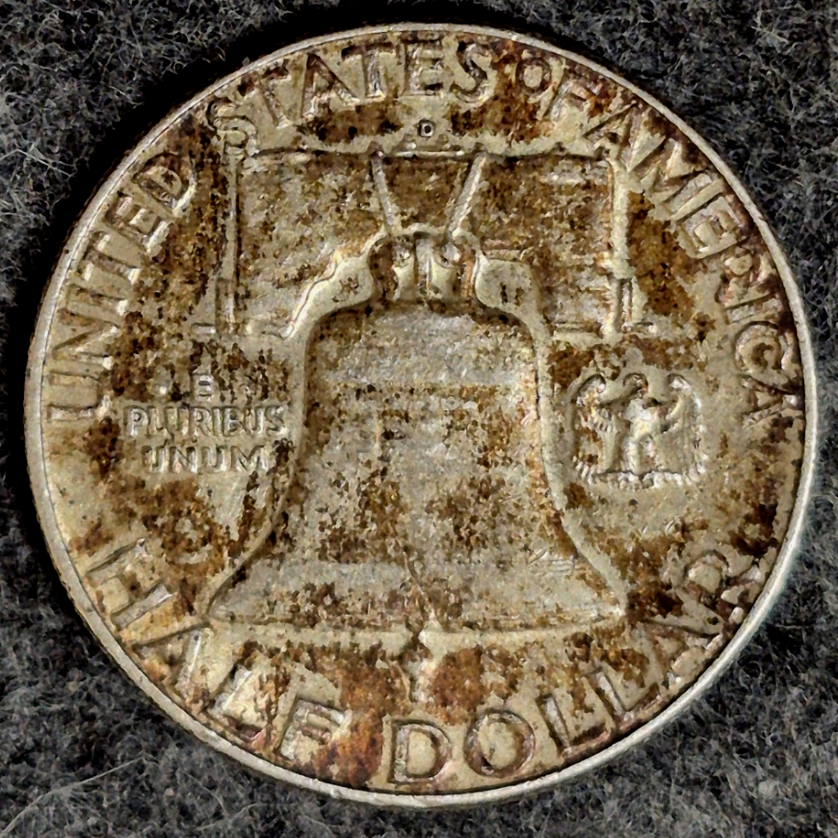 1963-D Franklin Half Dollar 90% Silver XF Extremely Fine Textile Tone Denver 50c