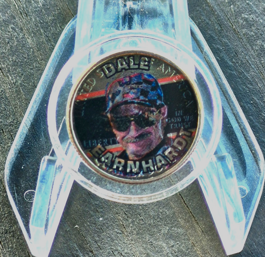2001 North Carolina State Quarter Dale Earnhardt Colorized NASCAR with Capsule
