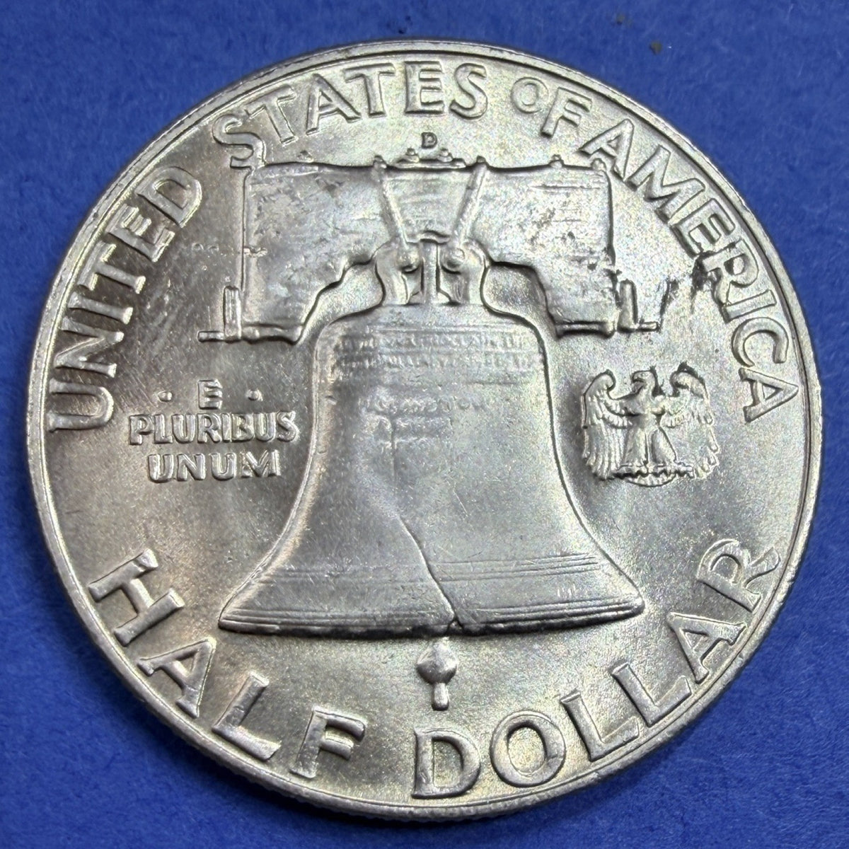 1958-D Franklin Half Dollar 50C BU Uncirculated 90% Silver Liberty Bell US Coin