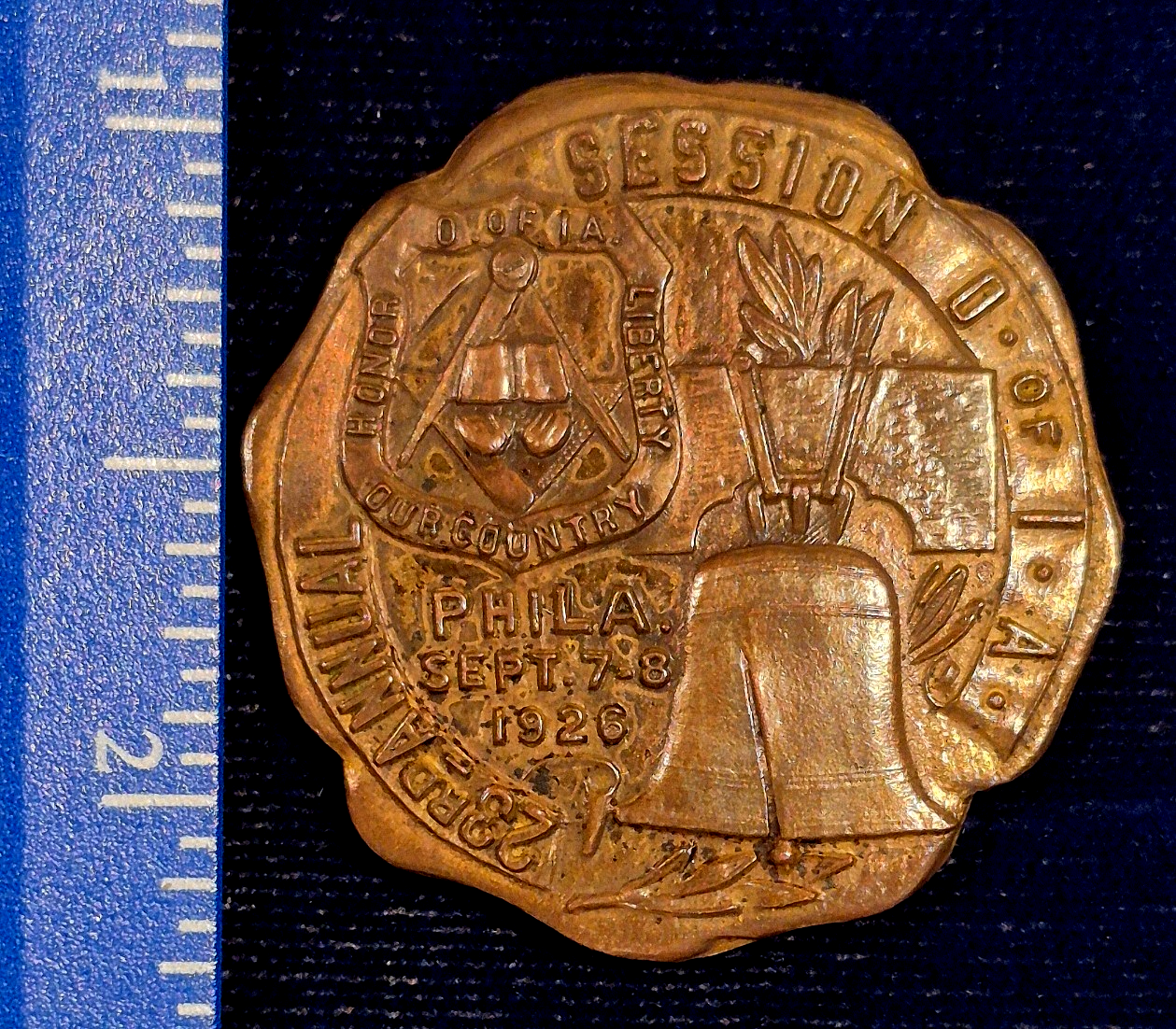 Vintage 1926 Philadelphia Sesqui-Centennial Expo Souvenir Masonic Style Token