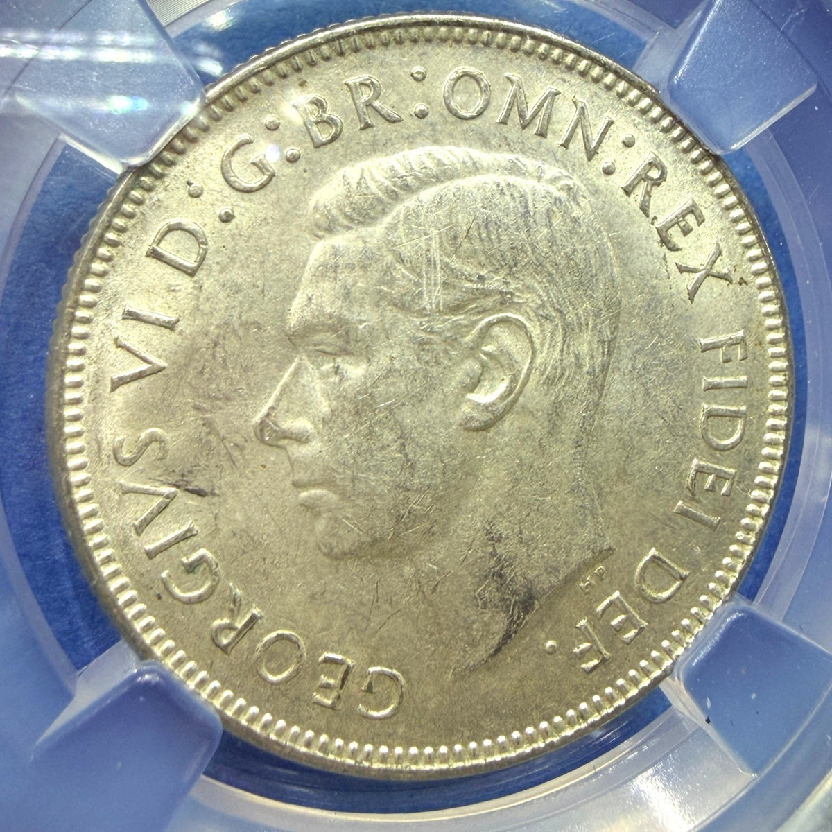 1951 Australia Florin 2 Shillings Arms NGC MS61 Silver George VI Bee Label Coin