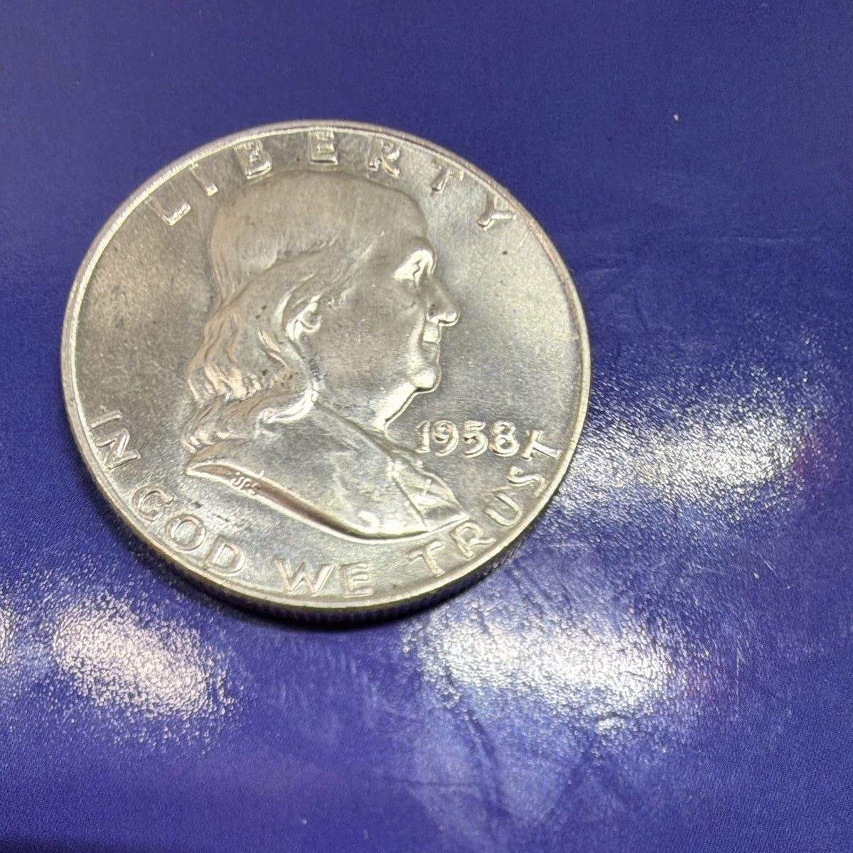 1958-D Franklin Half Dollar 50C BU Uncirculated 90% Silver US Coin Denver