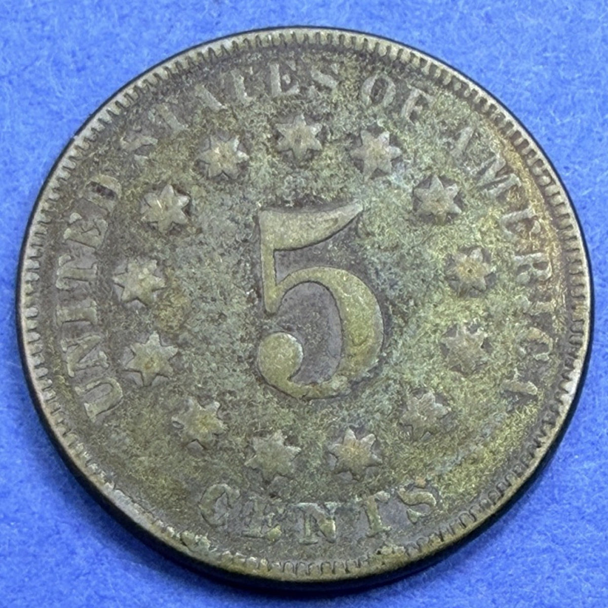 1869 Shield Nickel 5C G Good No Rays 19th Century Type Coin Antique US Nickel