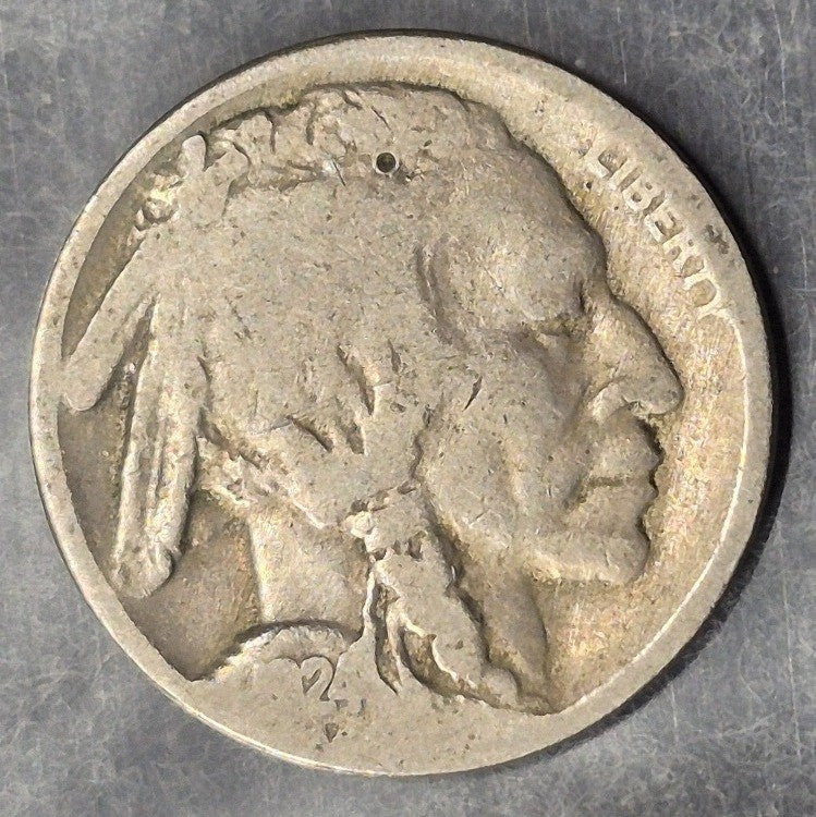 1924 Buffalo Nickel 5C Philadelphia Partial Date Indian Head Bison Type 2 AG