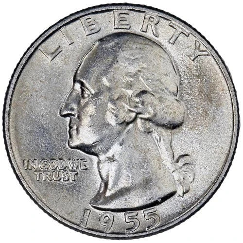 $1 Face Value 90% Silver Washington Quarters 25c Circulated (Four Coins) G - VG+
