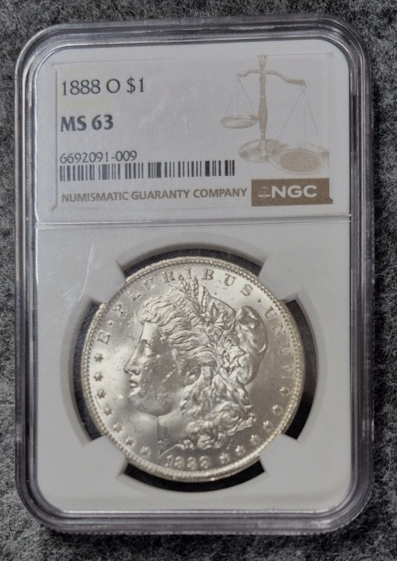 1888-O Morgan Silver Dollar NGC MS63 New Orleans Mint Certified $1 Coin