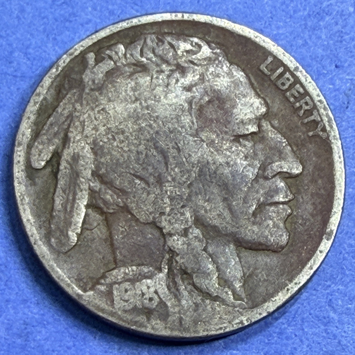 1918 Buffalo Nickel 5C F Fine Indian Head Bison WWI Era Philadelphia Coin