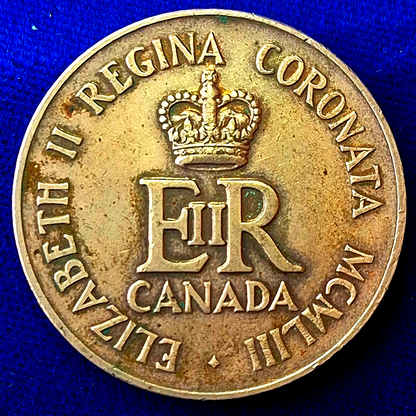 1953 Queen Elizabeth II Canada Coronation Coronata MCMLIII - Medal / Token 32mm