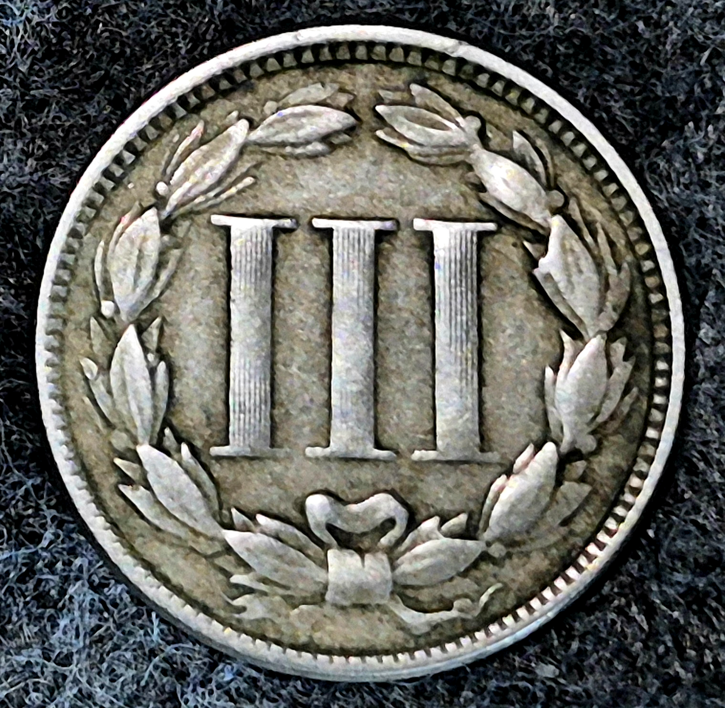 1865 First Year 3 Cent Nickel XF++ Features Full Liberty & Clear Pillar Lines