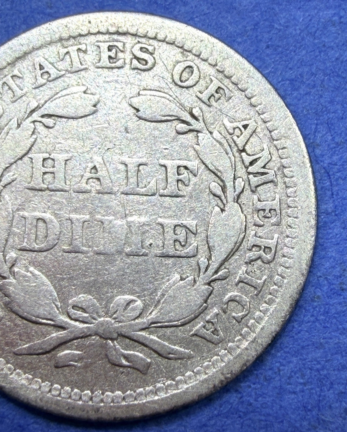 1857 Seated Liberty Half Dime H10C 90% Silver F Fine Pre Civil War Type Coin