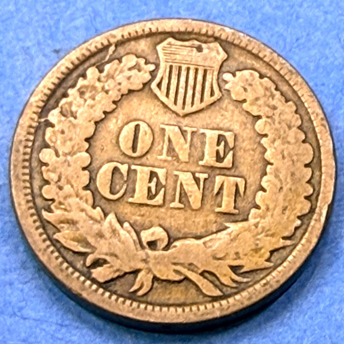 1862 Indian Head Cent Penny 1C VG Very Good Civil War Era Copper Nickel White