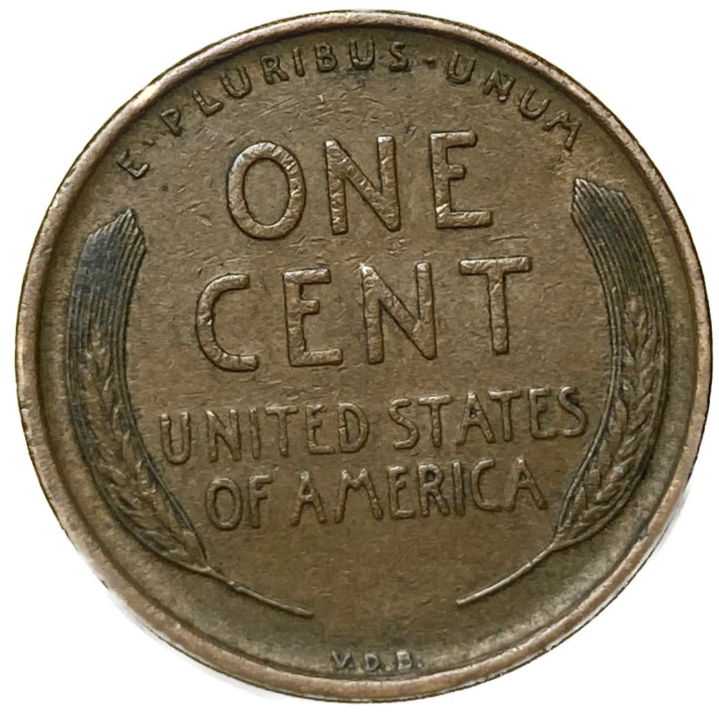 1909 VDB Lincoln Wheat Cent FINE - VERY FINE CONDITION 1c Copper Penny F/VF
