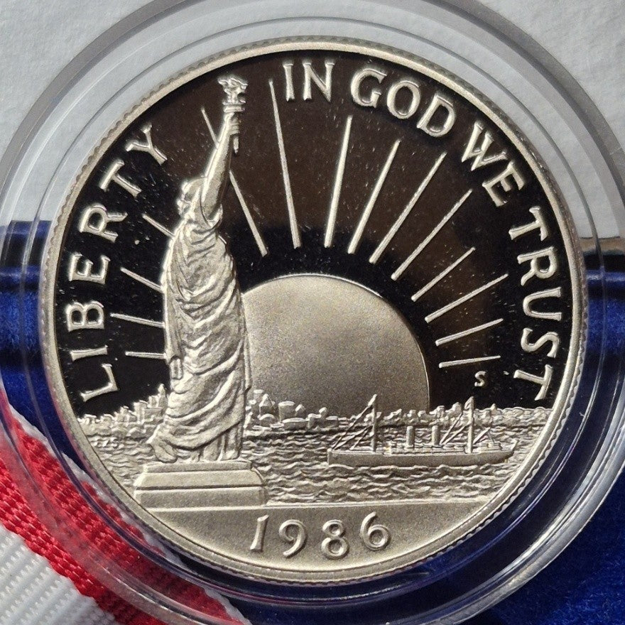 1986-S Statue of Liberty Centennial Proof Half Dollar Commemorative 50C OGP Box