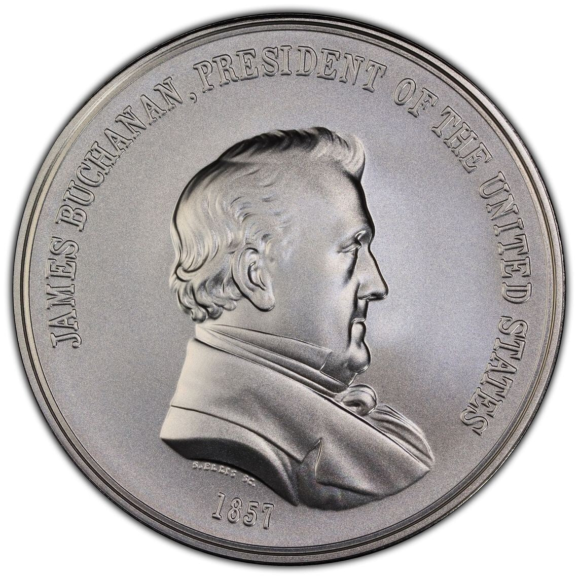 ✅ 2023 PCGS MS70 James Buchanan "1857" Presidential Silver Medal  Gold Shield