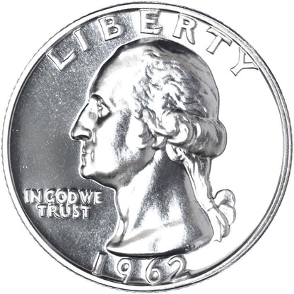 🔥 1962 P GEM BU Washington 90% Silver Quarter US Treasury From OBW Roll Coin 1