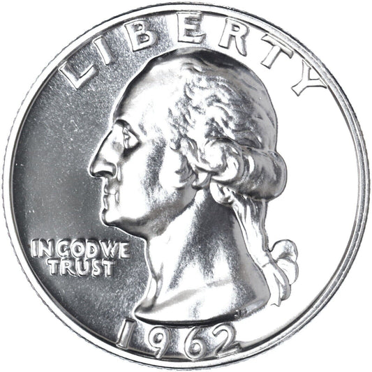 🔥 1962 P GEM BU Washington 90% Silver Quarter US Treasury From OBW Roll Coin 1