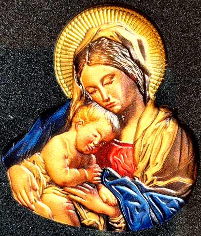 2021 Ghana Madonna &Child CuNi Colorized BU GH¢2 Coin GEM BU  { 1 of Only 1,500}