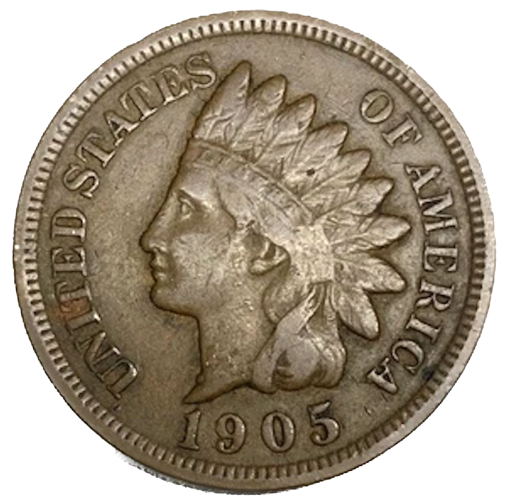 1905 Indian Head Penny Fine - Very Fine Condition (F-VF) Very Sharp Strike Coins
