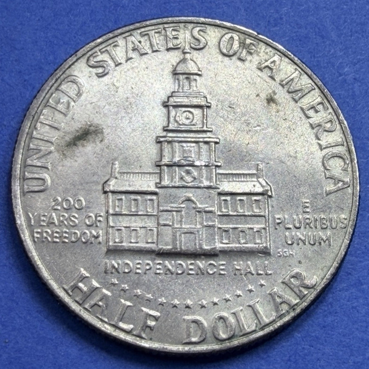 1976 Bicentennial Kennedy Half Dollar 50C AU Independence Hall Clad
