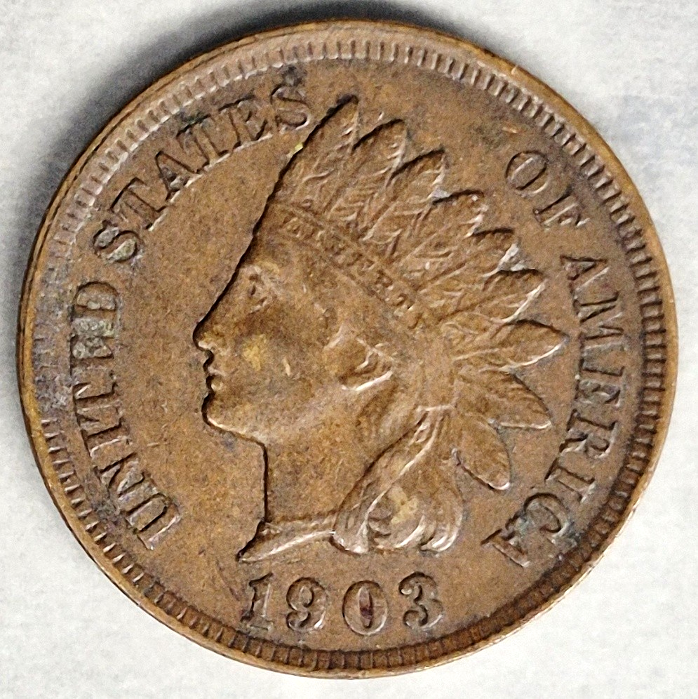 1903 Indian Head Cent Penny 1C XF Extremely Fine Bronze Antique US Coin - view 5