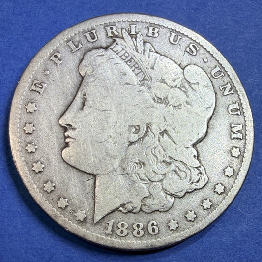 1886-O Morgan Silver Dollar $1 VG New Orleans Mint 90% Silver US Coin