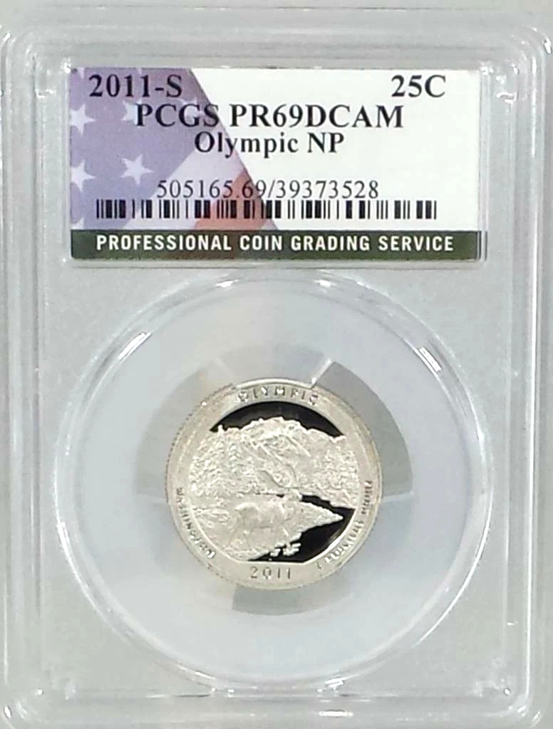 🔥 2011 S 25C OLYMPIC  NP National Park Washington Quarter PCGS PR69DCAM