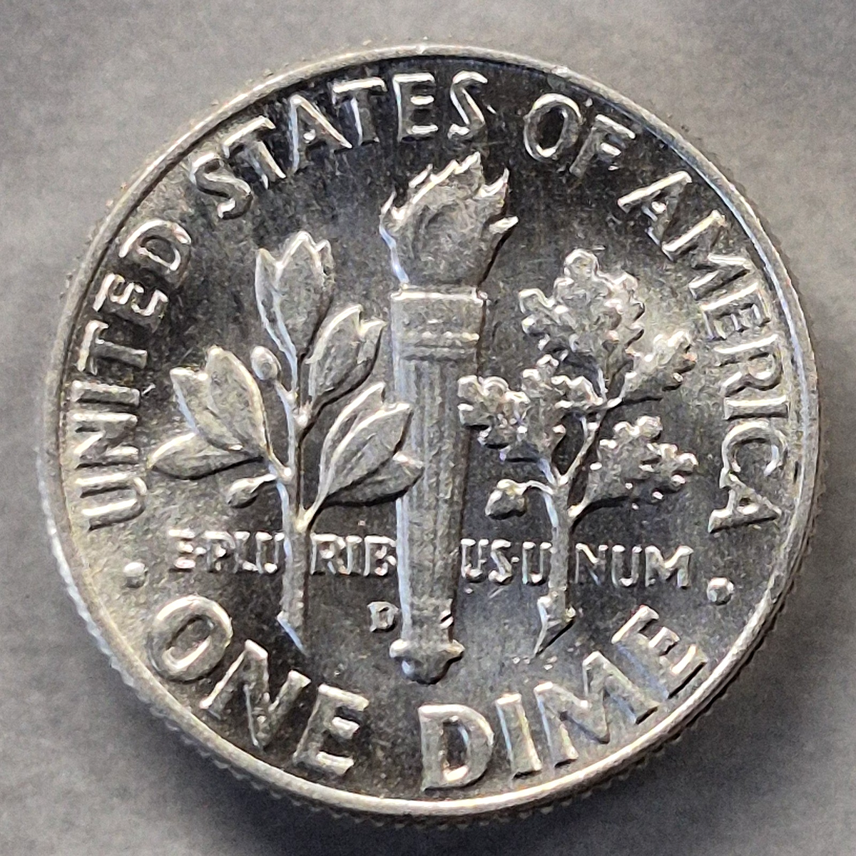1964 D Roosevelt Dime 90% Silver Last Year of Silver Denver Mint BU Uncirculated