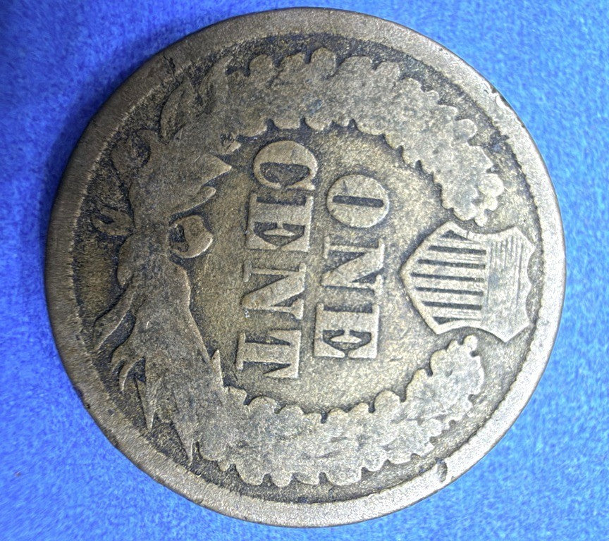 1861 Indian Head Cent Copper Nickel Civil War Semi Key Date VG Sharp Feathers CN