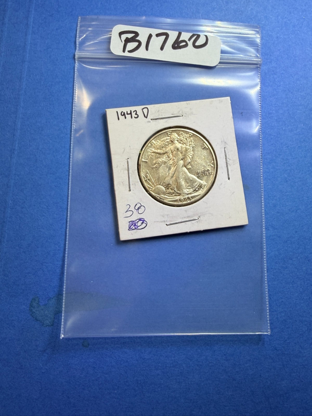 1943-D Walking Liberty Half Dollar 50C AU About Uncirculated Silver Nice Luster