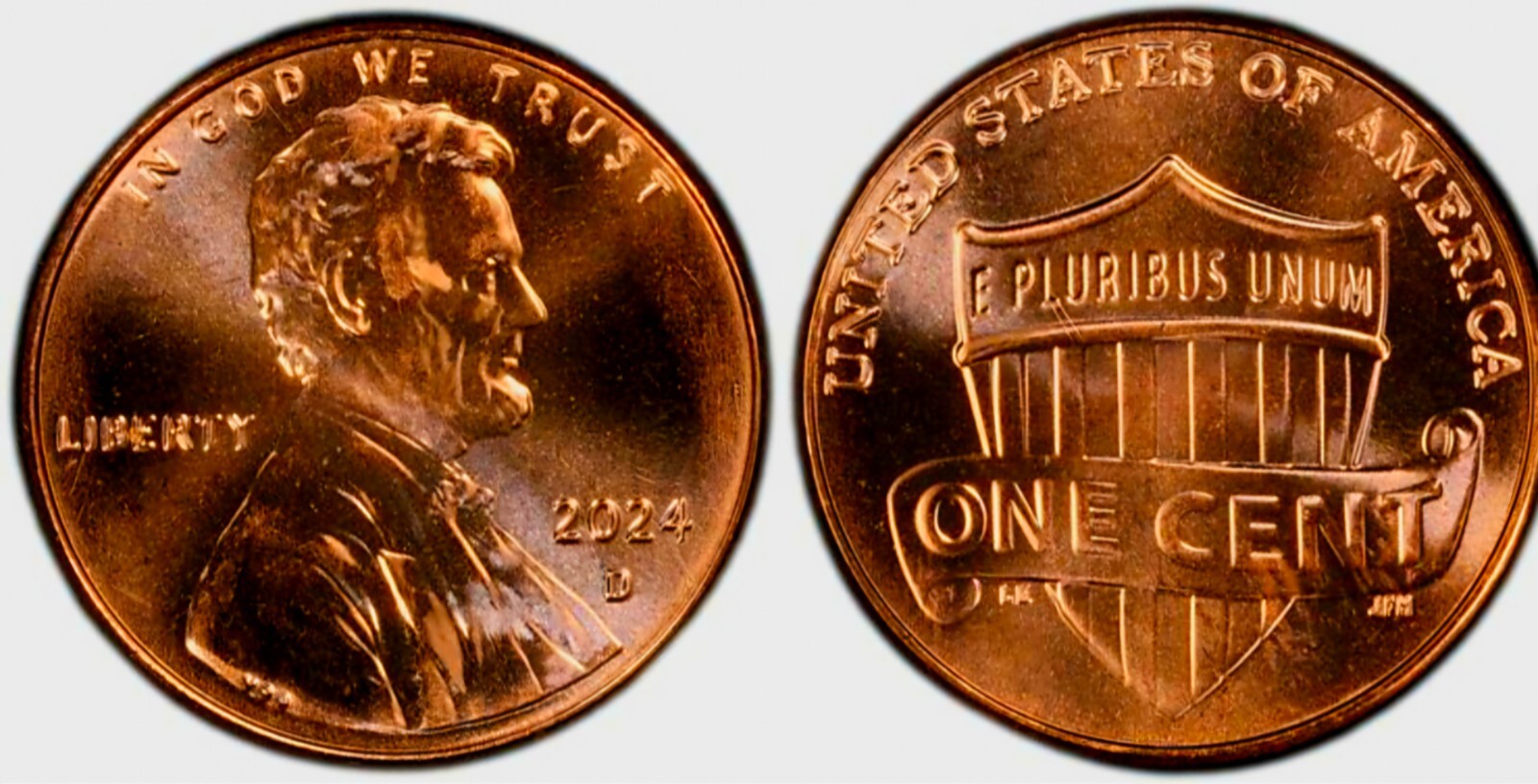 2024 D Lincoln Shield BU Brilliant Uncirculated 1C From 🔥 Denver Bank Roll🔥